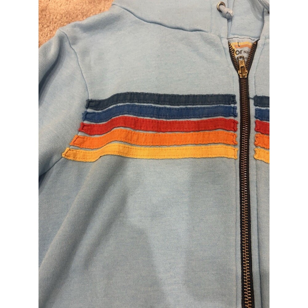 Aviator Nation Sky Blue 5 Stripe Set Hoodie and Sweatpants - Picture 3 of 9